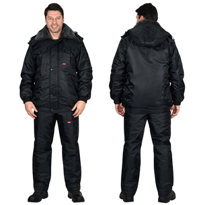 Куртка Полюс черная зимняя