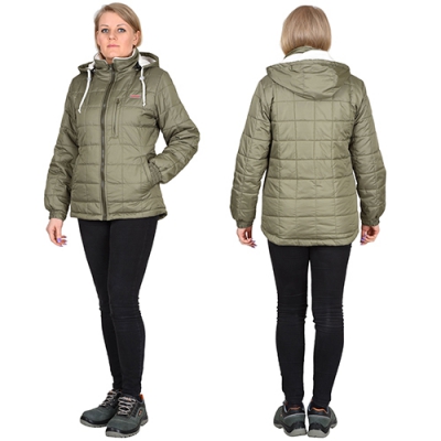 Женская куртка Прага-Люкс ВО оливковая зимняя