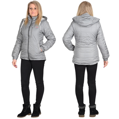 Женская куртка Прага-Люкс ВО серая зимняя