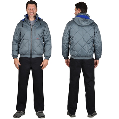 Куртка Прага-Люкс серая зимняя