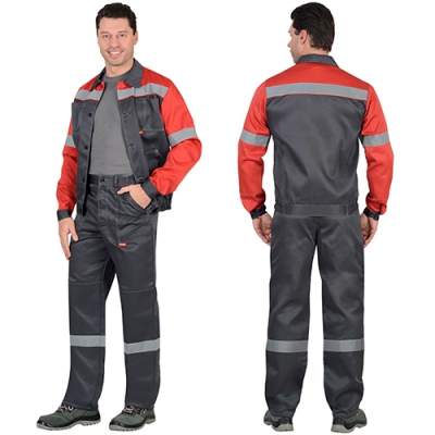Костюм Легионер темно-серый с красным, куртка, брюки
