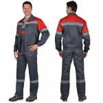 Костюм Легионер темно-серый с красным, куртка, полукомбинезон