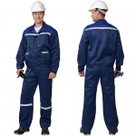 Костюм Легионер темно-синий с васильковым, куртка, полукомбинезон