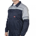 Костюм Легионер темно-синий с серым СОП 50 мм, куртка, полукомбинезон