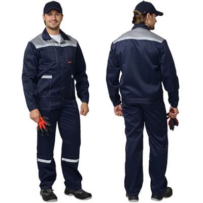 Костюм Легионер темно-синий с серым, куртка, полукомбинезон