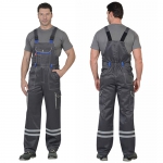 Костюм Лидер серый с синим, куртка, полукомбинезон