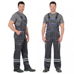 Костюм Лидер серый с синим, куртка, полукомбинезон