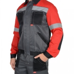 Костюм Лигор серый с красным, куртка, брюки