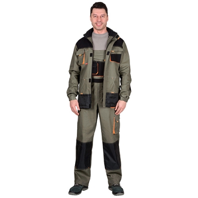 Костюм Манхеттен оливковый, куртка, полукомбинезон МВО