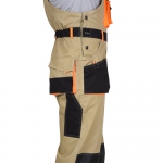 Костюм Манхеттен песочный, укороченная куртка, полукомбинезон МВО