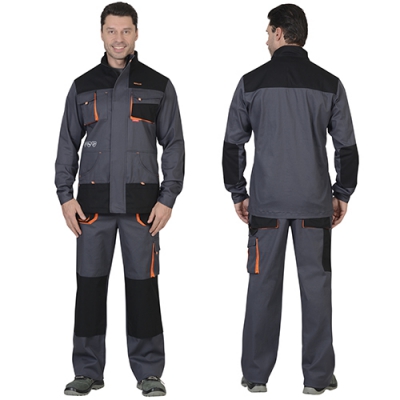 Костюм Манхеттен темно-серый, куртка, полукомбинезон МВО