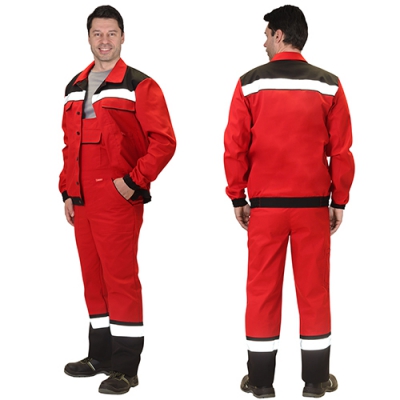 Костюм Мастер красный, куртка, полукомбинезон
