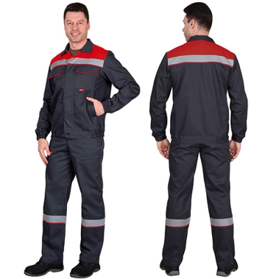 Костюм Мастер серый, куртка, полукомбинезон