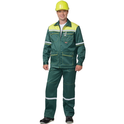 Костюм Механик зеленый, куртка, брюки
