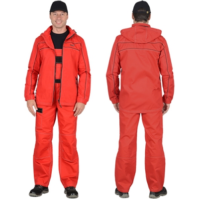 Костюм Мельбурн, куртка, полукомбинезон красный