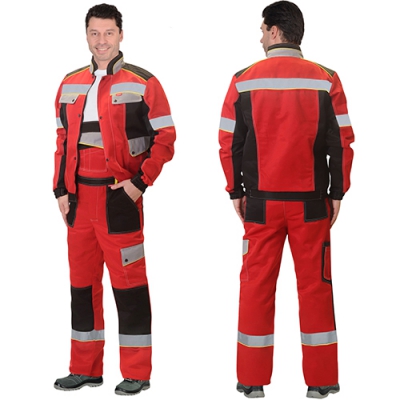 Костюм Полином красный, куртка, полукомбинезон