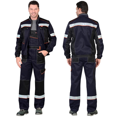 Костюм Полином темно-синий, куртка, полукомбинезон