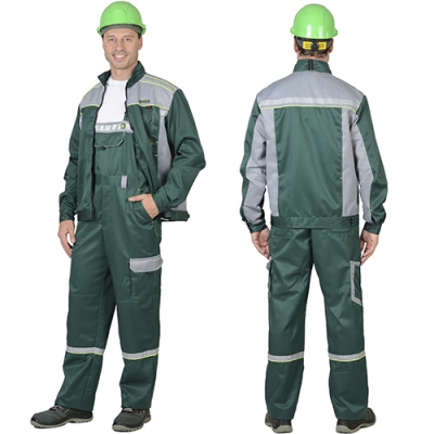 Костюм Практик-1 зеленый, куртка, полукомбинезон