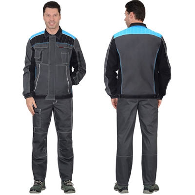 Костюм Престиж серый, куртка, полукомбинезон