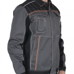 Костюм Престиж серый с черным, куртка, полукомбинезон