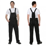 Костюм Престиж серый с черным, куртка, полукомбинезон