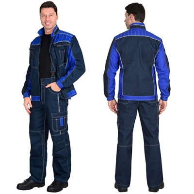 Костюм Престиж-Люкс синий с васильковым, куртка, брюки МВО