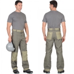 Костюм Вест-Ворк оливковый, брюки, куртка укороченная