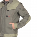 Костюм Вест-Ворк оливковый, куртка укороченная, полукомбинезон