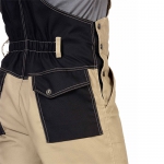 Костюм Вест-Ворк песочный с черным, куртка укороченная, полукомбинезон