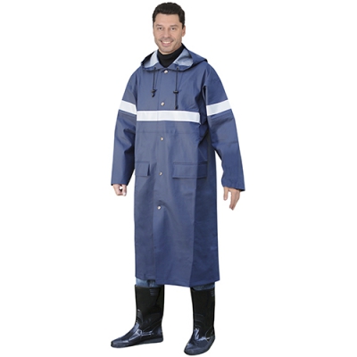 Плащ влагозащитный Волга синий ПВХ с СОП