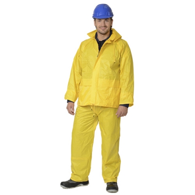 Костюм влагозащитный нейлоновый: куртка, брюки, желтый (тип "ЛВ")