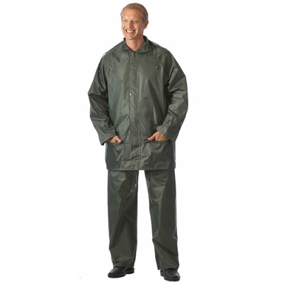 Плащ влагозащитный нейлоновый зеленый (тип "ЛВ")