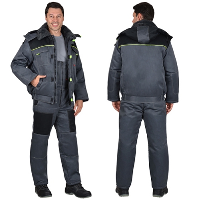 Костюм Фаворит серый, куртка укороченная, полукомбинезон ВО