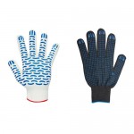 Перчатки хб с ПВХ покрытием "точка"